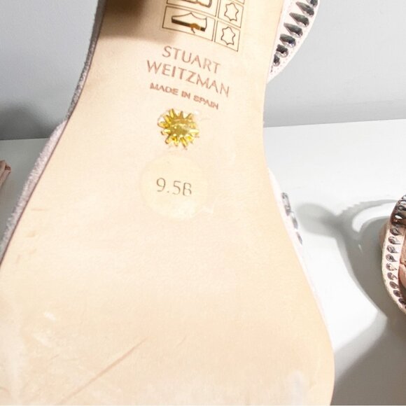 Stuart Weitzman Gemcut XCurve 85 in Suede Ballet Pink - Picture 7 of 7